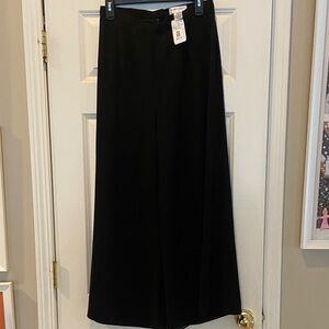 Elegant Black Wide Leg Pants-10P